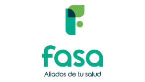 Logo de la farmacia "FASA"